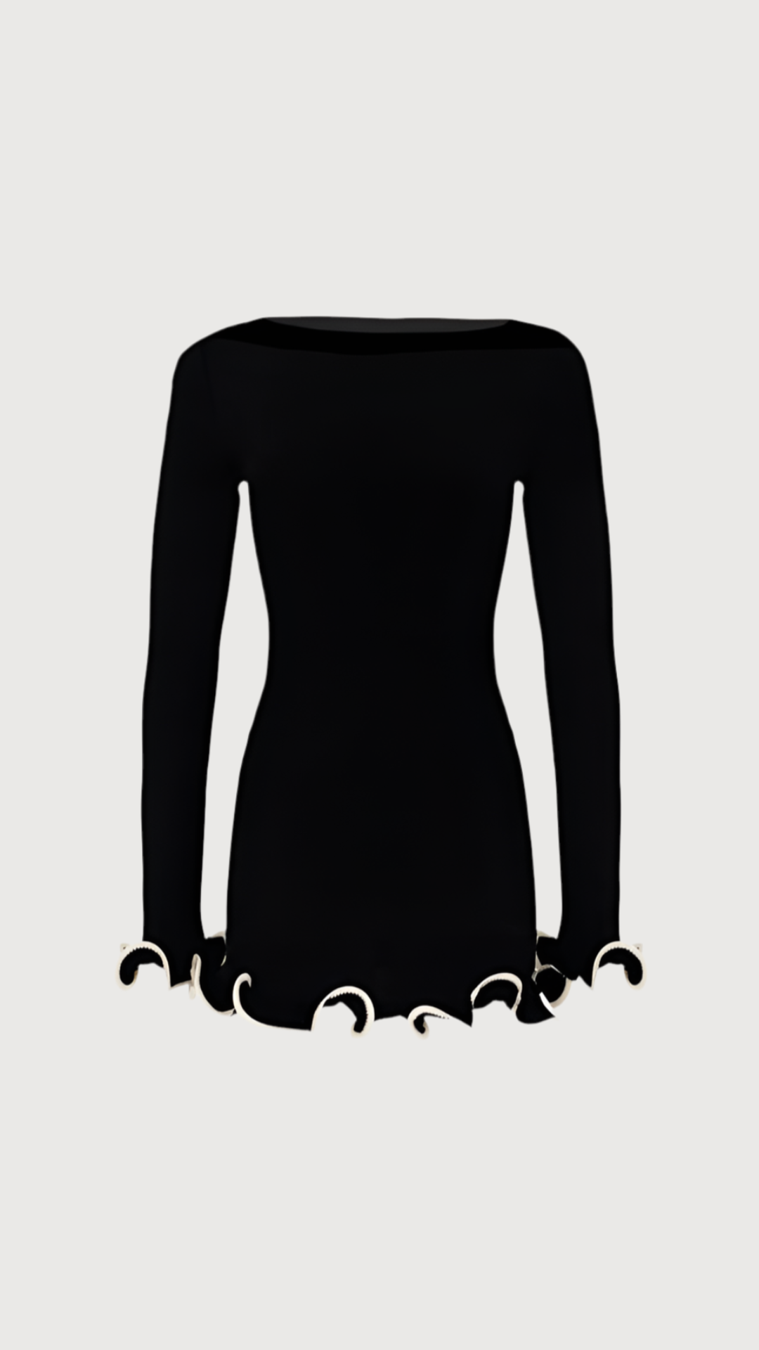 Ruffle Contrast Mini-Kleid