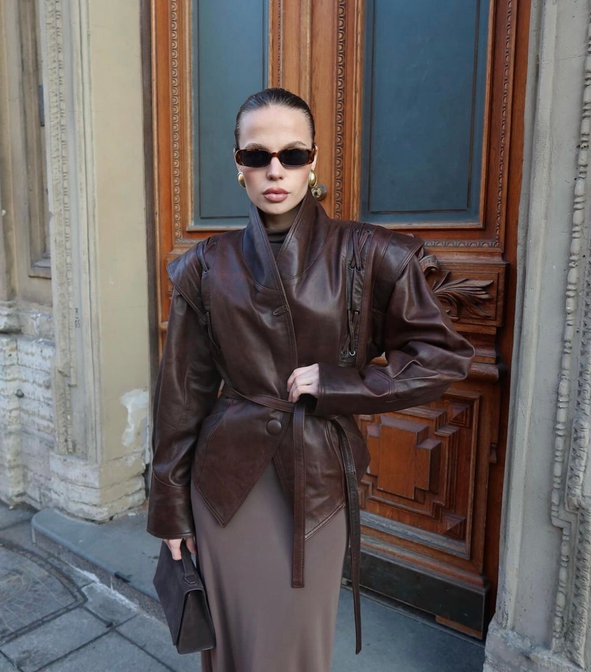 Cognac Chic Lederjacke
