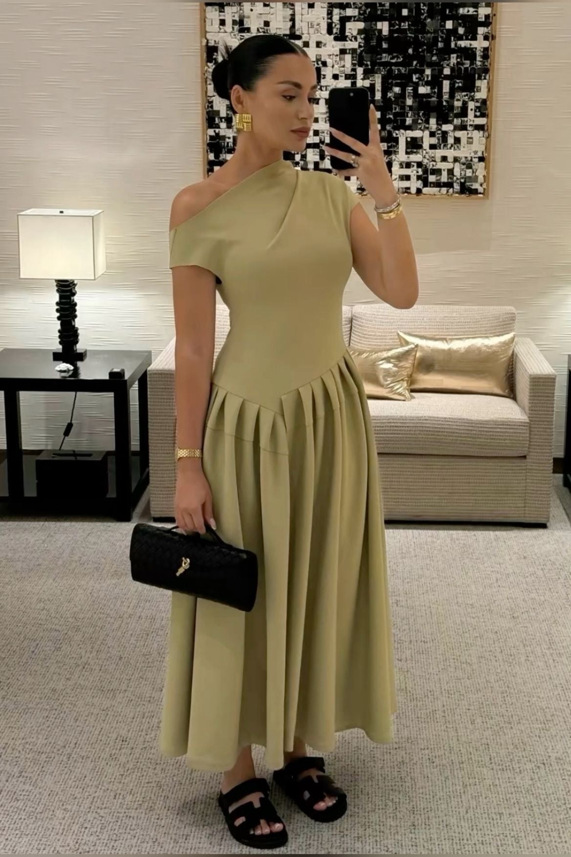 Maxi Dress with Short Sleeves