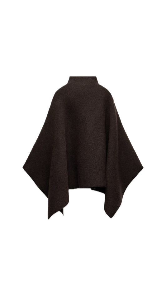 Knit Cape mit Rollkragen