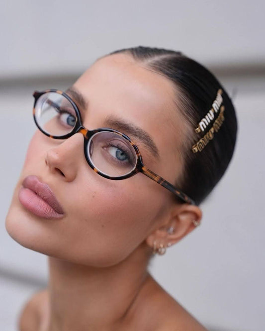 Oval Rahmen Brille
