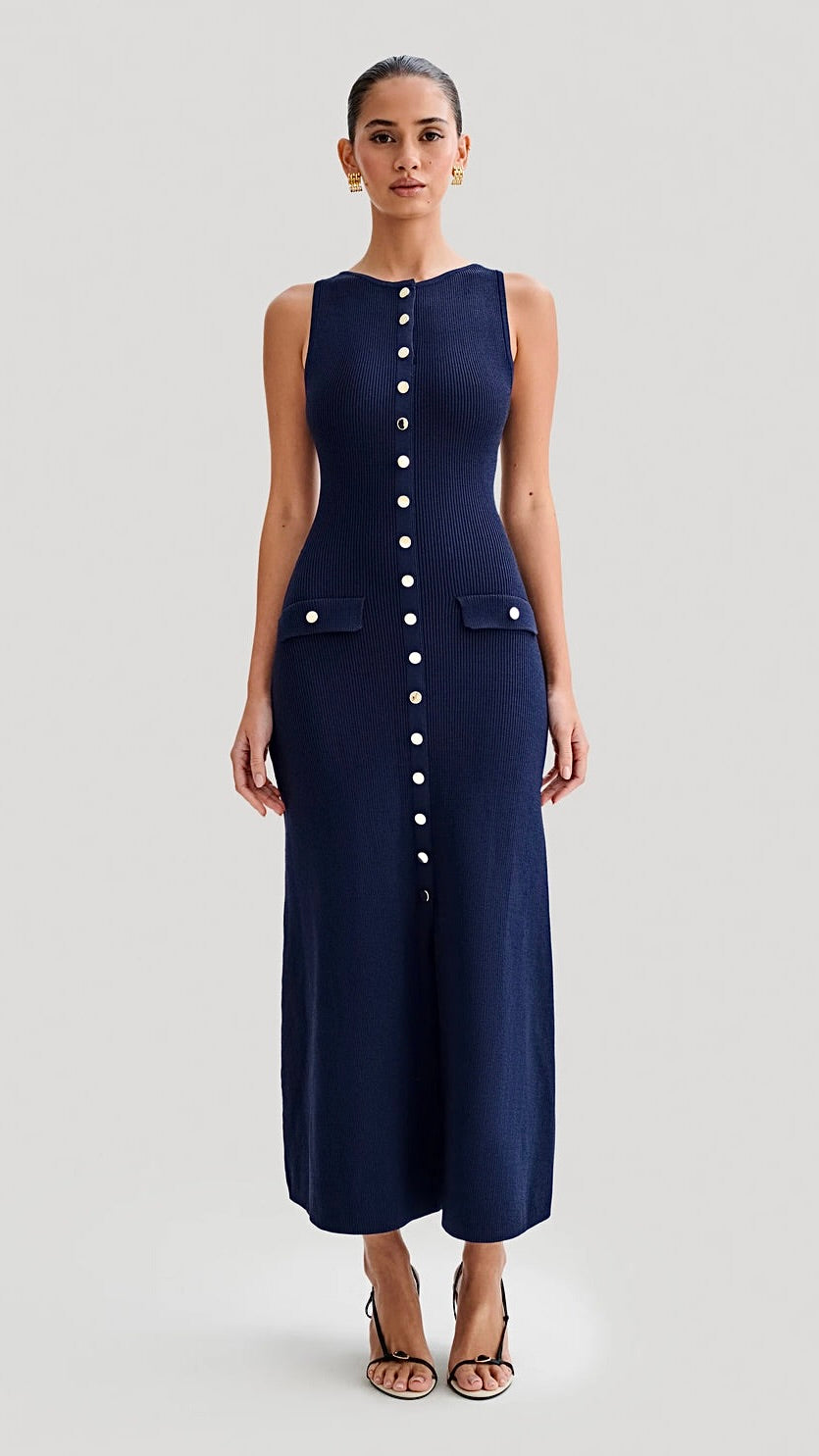 Elegant Knit Midi Dress