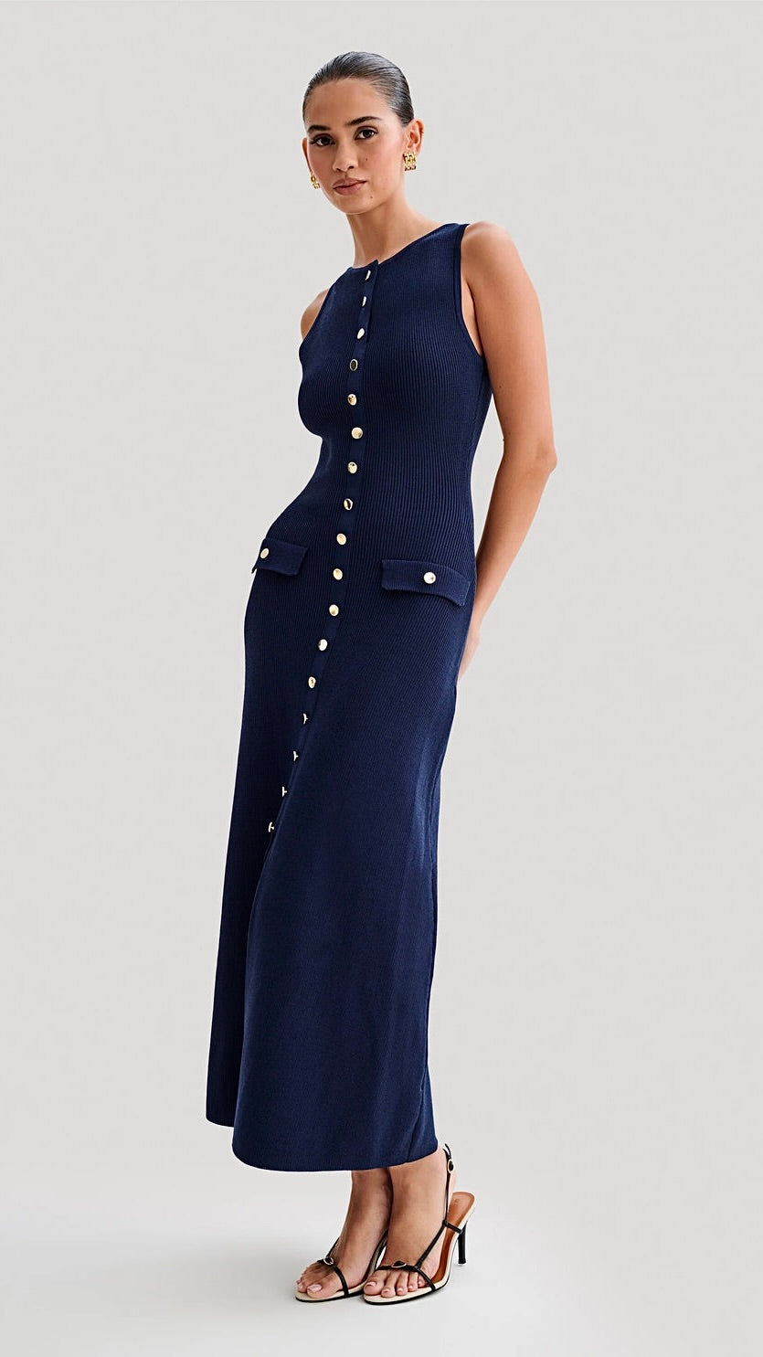 Elegant Knit Midi Dress