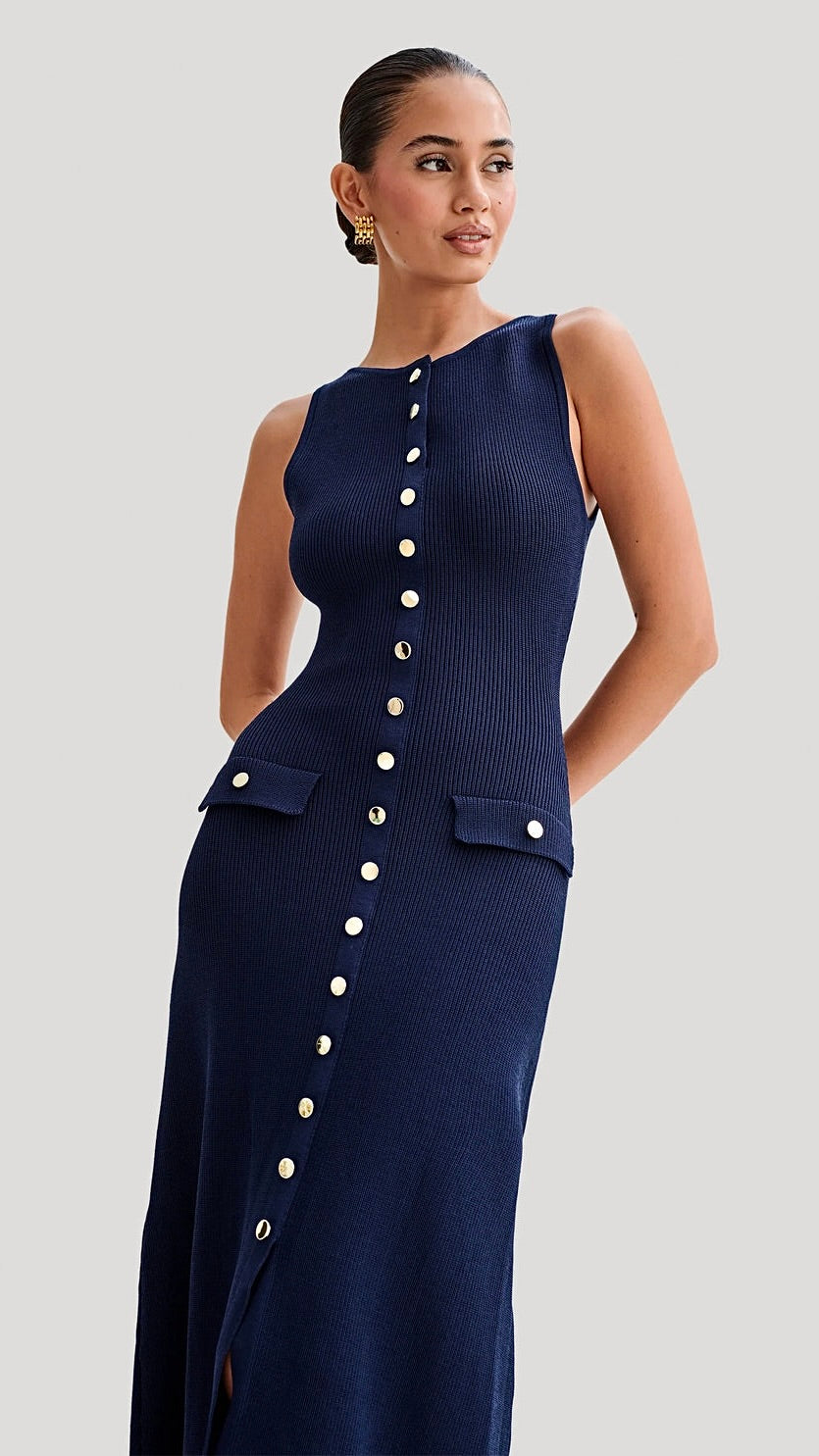 Elegant Knit Midi Dress