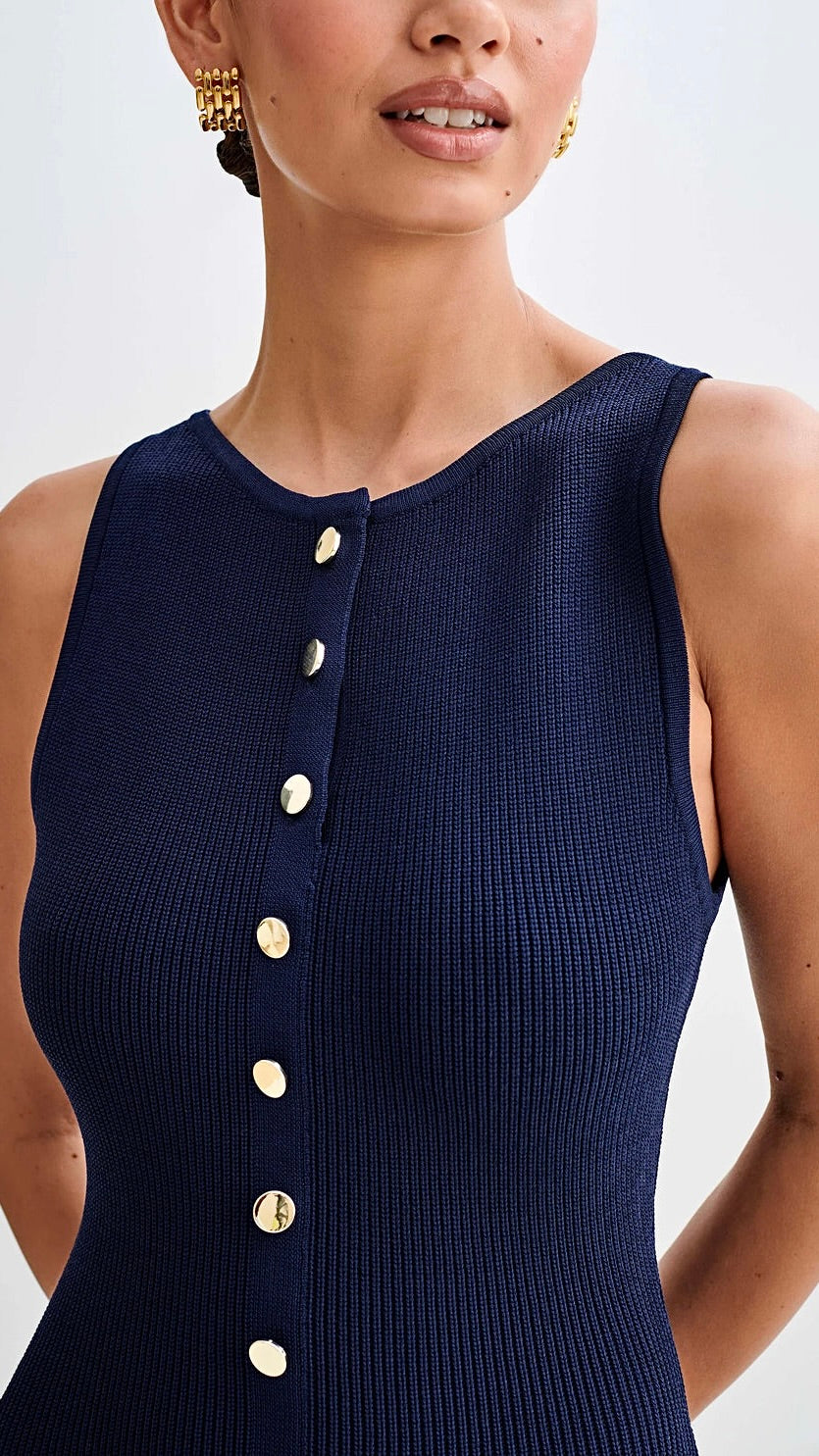 Elegant Knit Midi Dress