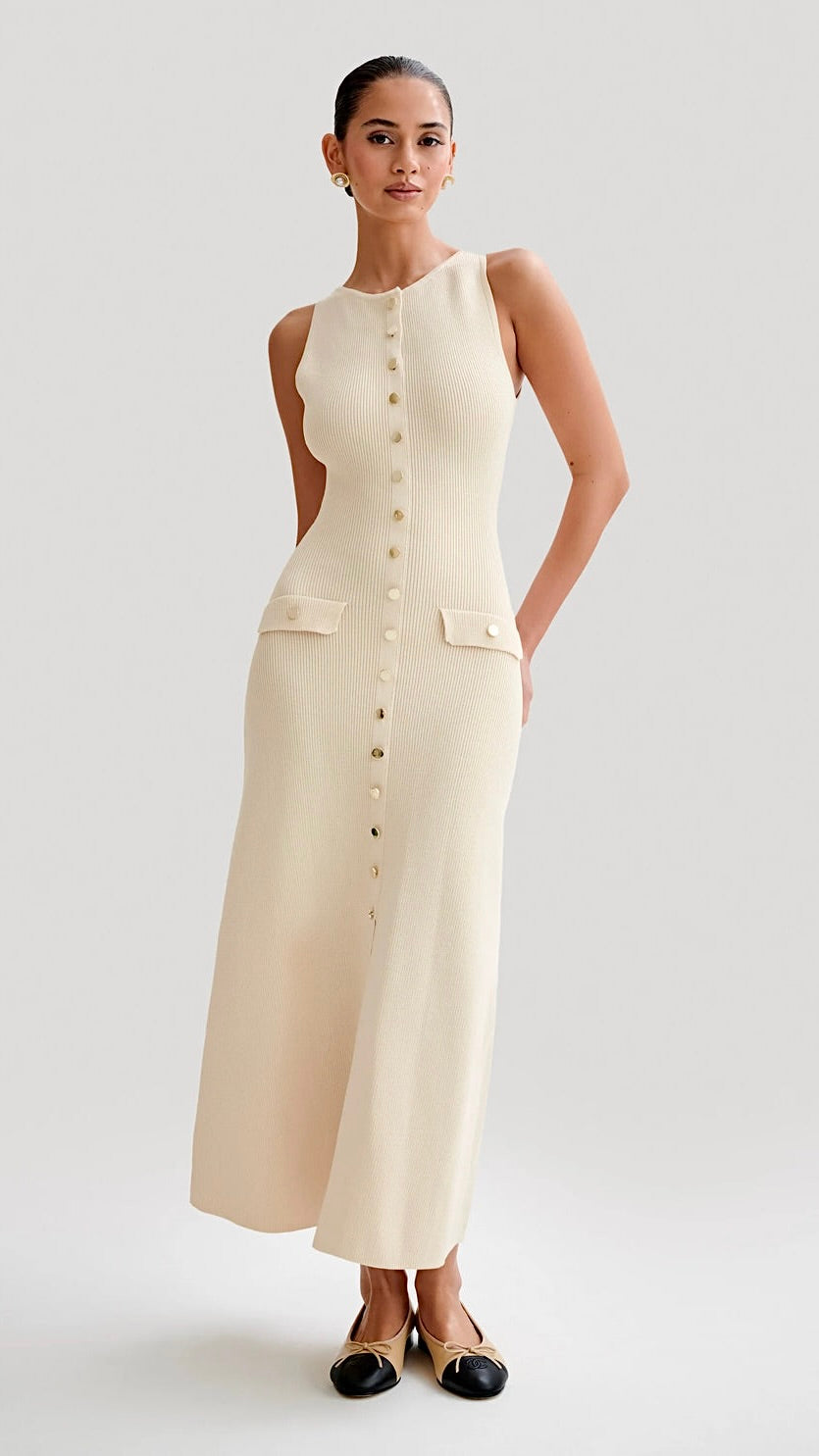 Elegant Knit Midi Dress