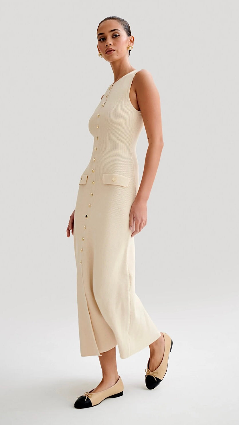 Elegant Knit Midi Dress
