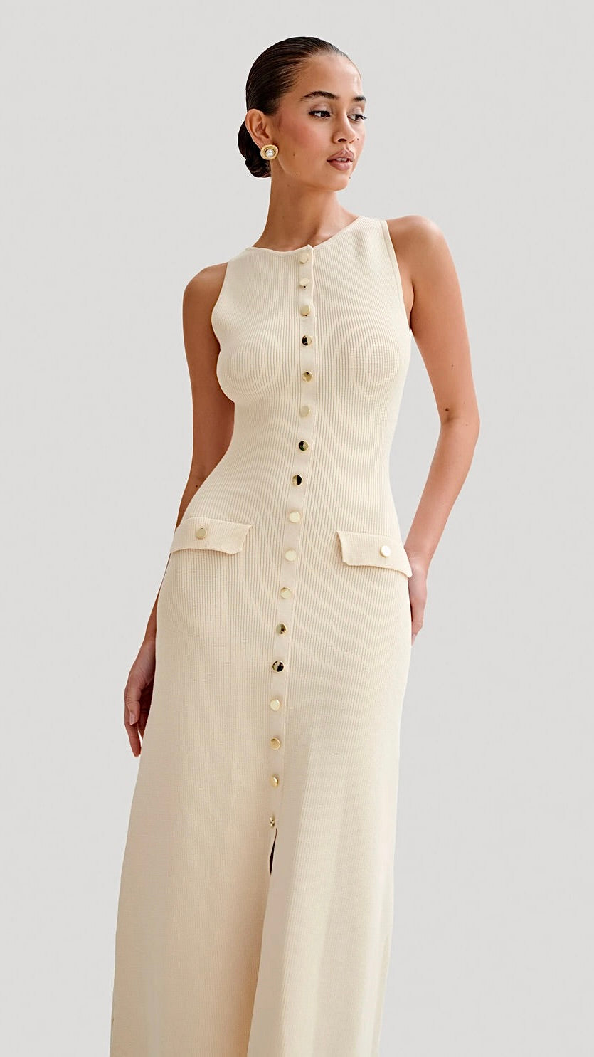 Elegant Knit Midi Dress